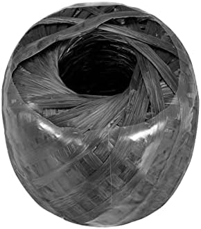חבל ניילון של פולאואר פולאסטר [לאריזה אריזת ביתית של בית] -100 מ ' / 328ft / 1loll פלסטיק, שחור